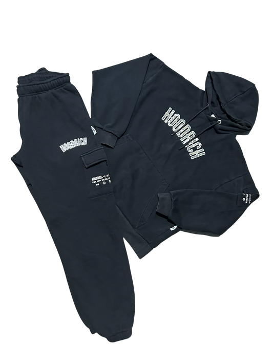 Hoodrich Black Tracksuit - Mens Small | Hoodie & Joggers Set