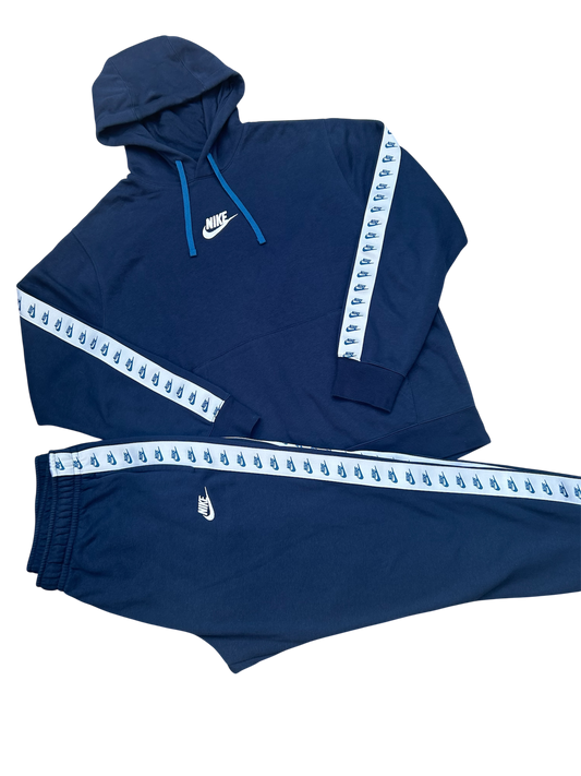 Nike Navy Logo Tape Tracksuit – Men’s Large