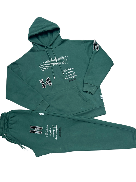 Hoodrich Green Tracksuit – Men’s XS