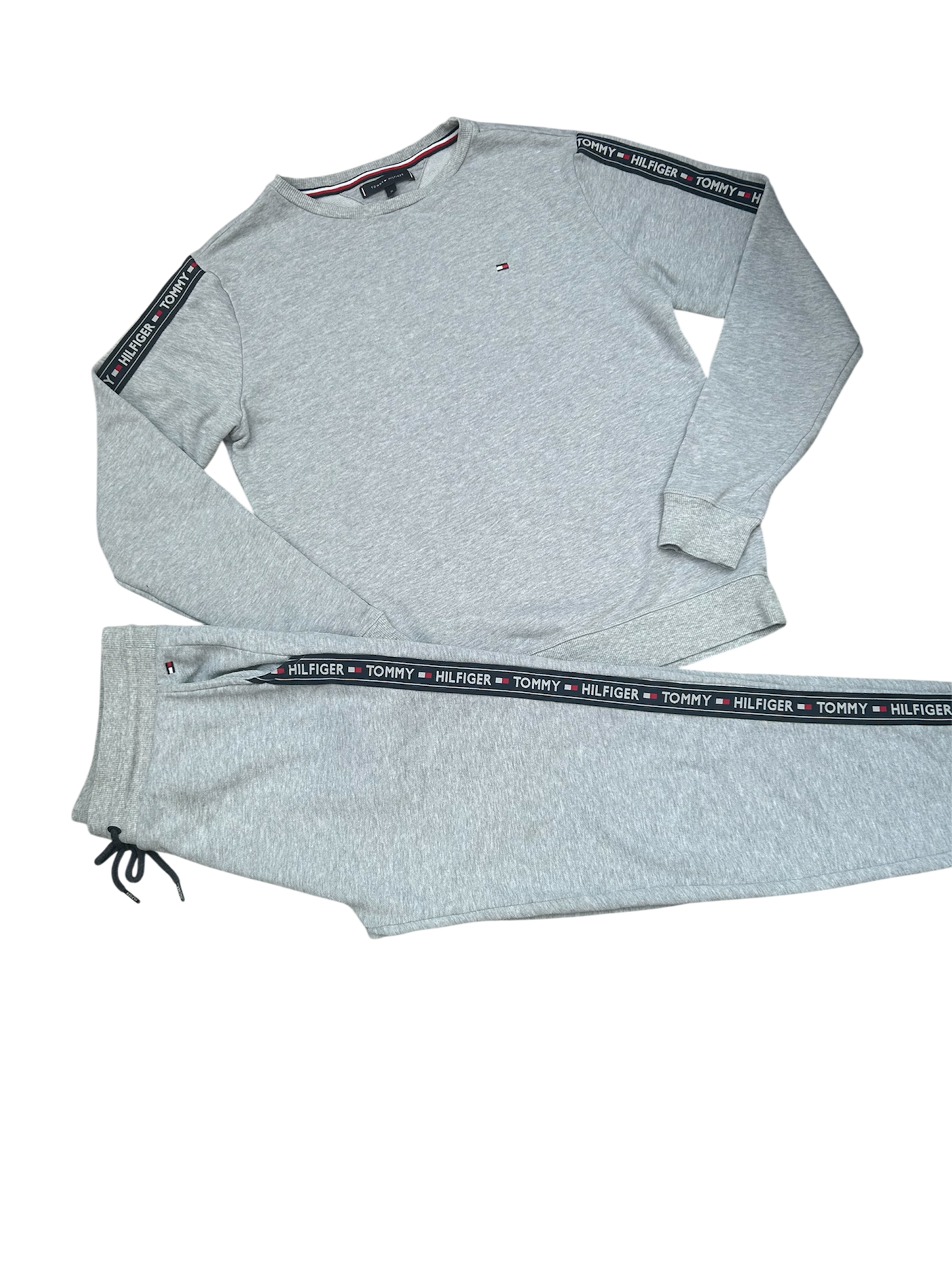 Tommy Hilfiger Grey Logo Tape Tracksuit – Men’s Medium