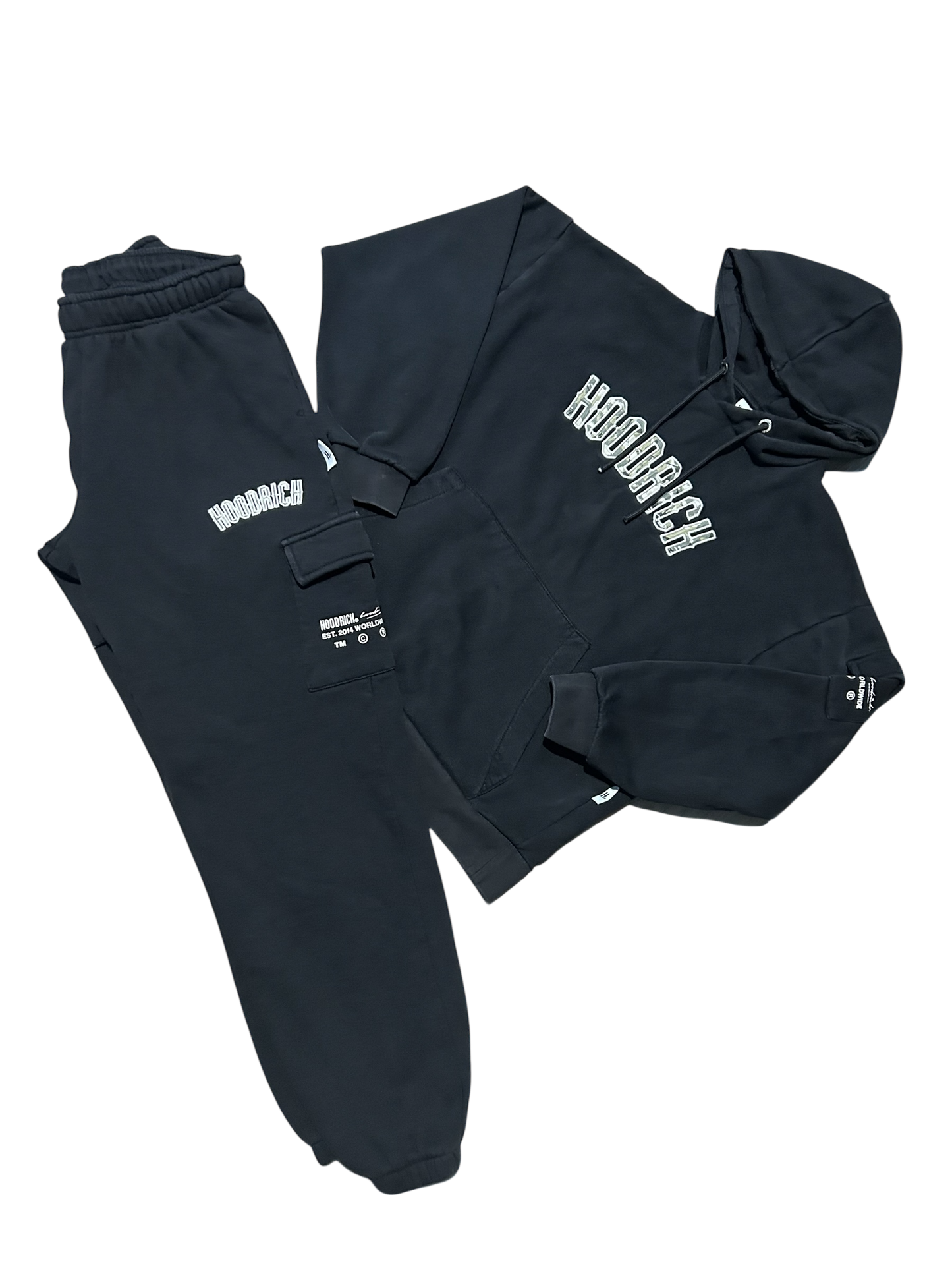 Hoodrich Black Tracksuit - Mens Small | Hoodie & Joggers Set