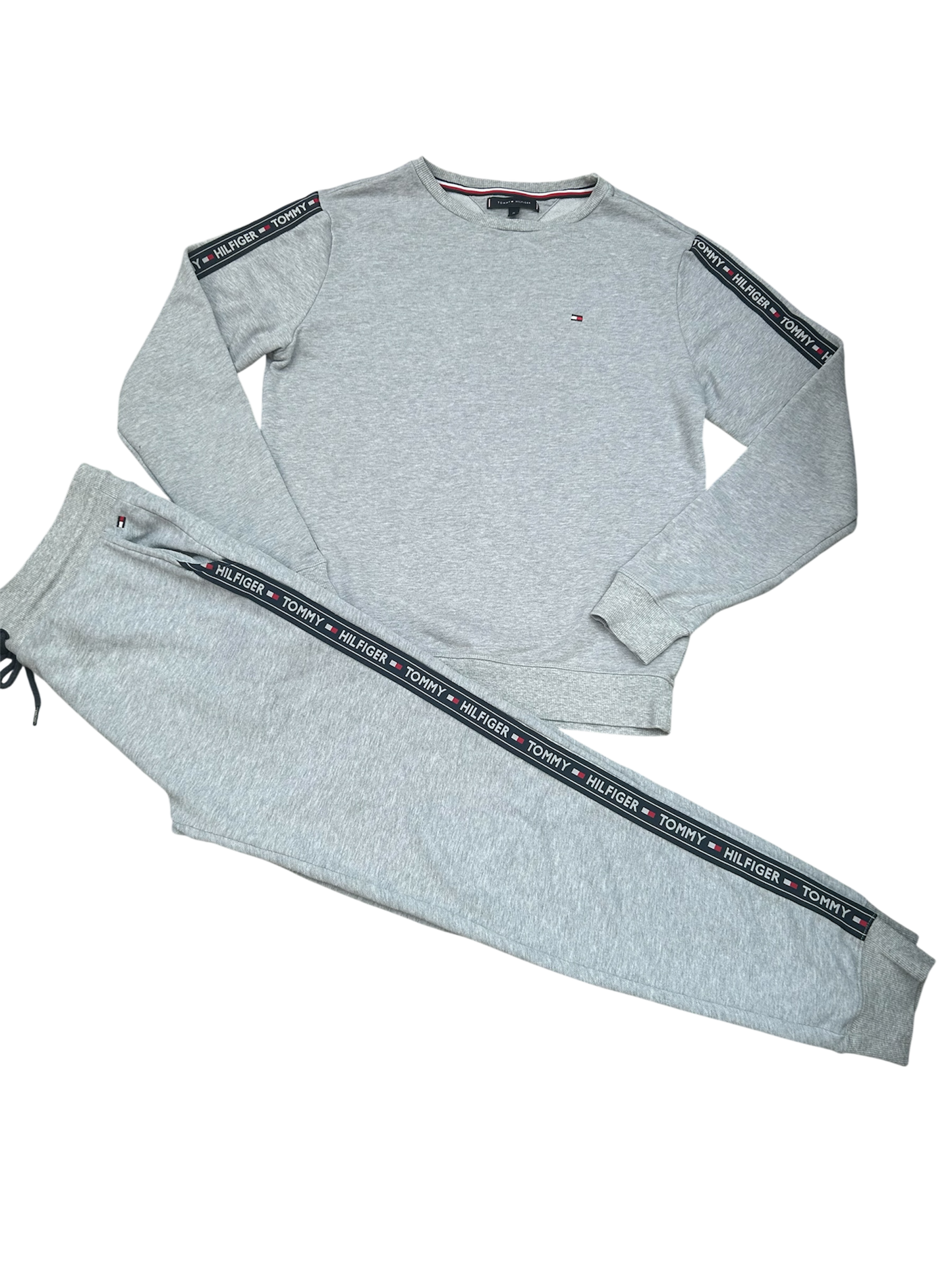 Tommy Hilfiger Grey Logo Tape Tracksuit – Men’s Medium