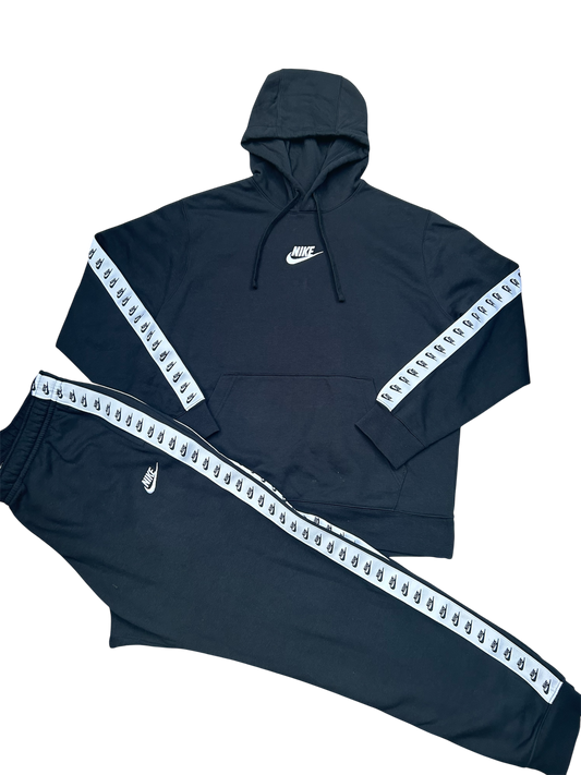 Nike Black Logo Tape Tracksuit – Men’s Large