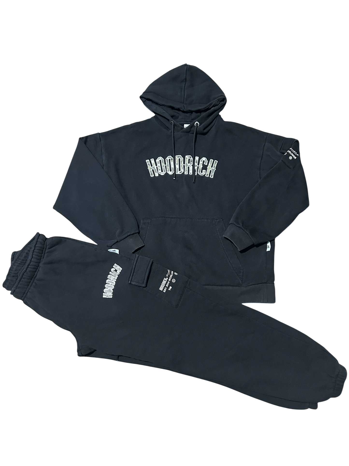 Hoodrich Black Tracksuit - Mens Small | Hoodie & Joggers Set