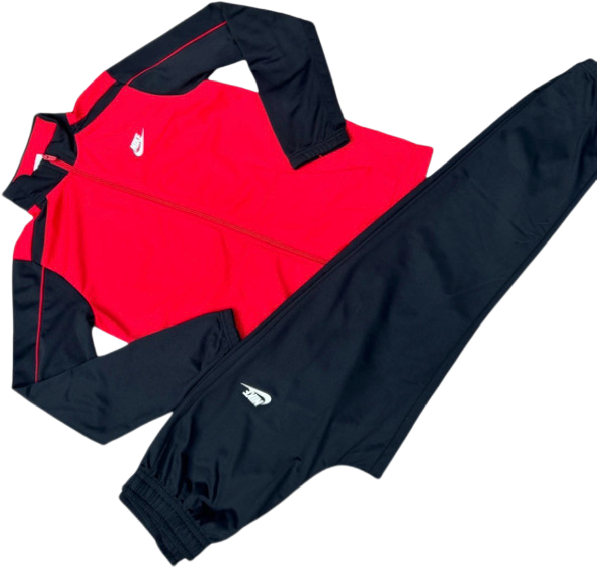 Nike black + red sports dri-fit tracksuit